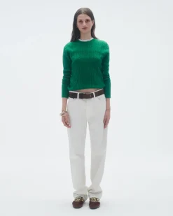 Women Guest In Residenc Tops & Sweaters>Cable Shrunken Crew