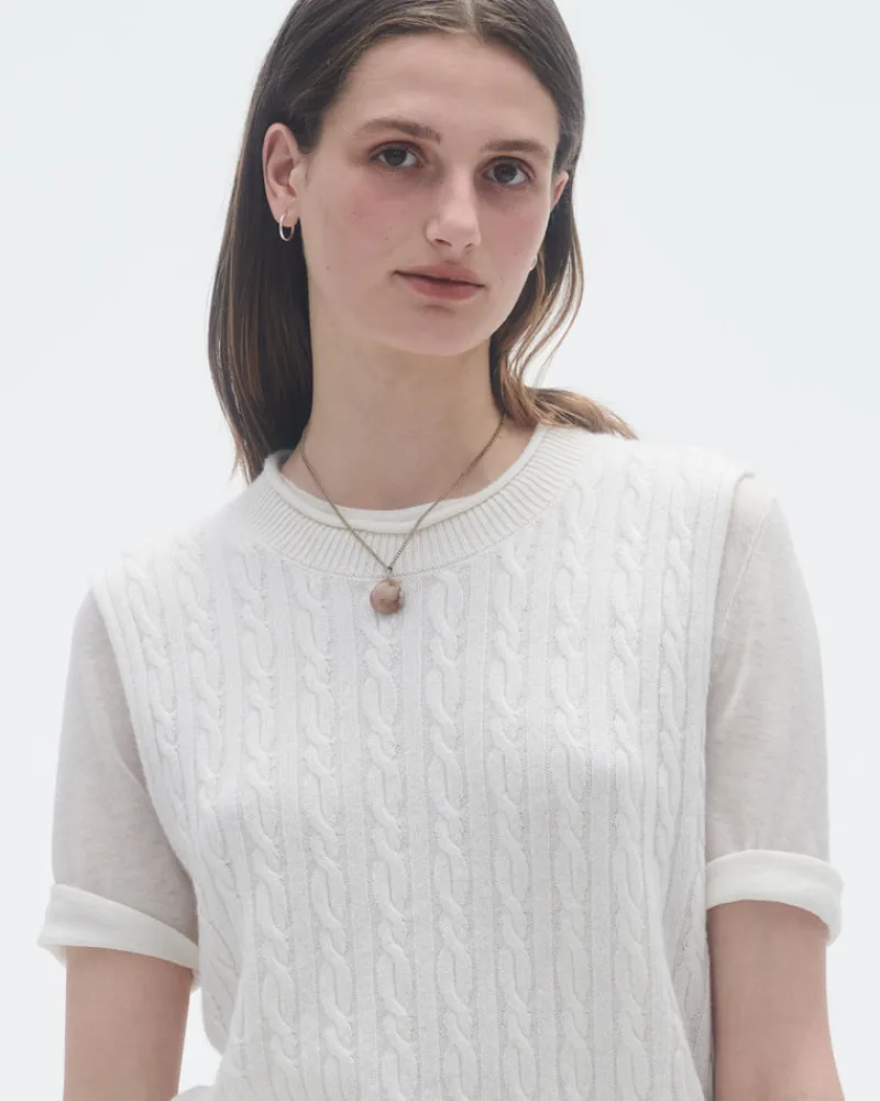 Women Guest In Residenc Tops & Sweaters>Cable Vest In Cashmere