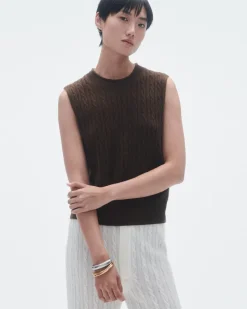 Women Guest In Residenc Tops & Sweaters>Cable Vest In Cashmere