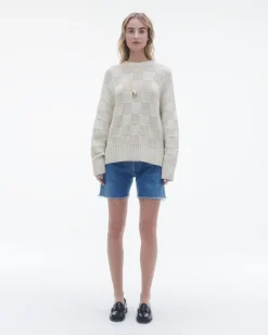 Women Guest In Residenc Tops & Sweaters>Checker Cozy Crew
