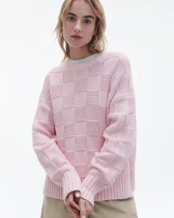 Women Guest In Residenc Tops & Sweaters>Checker Cozy Crew