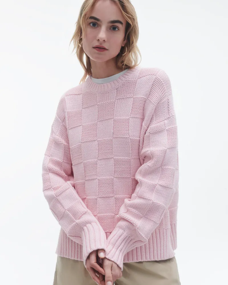 Women Guest In Residenc Tops & Sweaters>Checker Cozy Crew