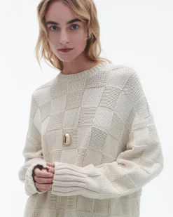 Women Guest In Residenc Tops & Sweaters>Checker Cozy Crew