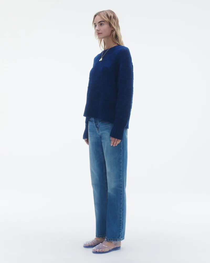 Women Guest In Residenc Tops & Sweaters>Checker Cozy Crew
