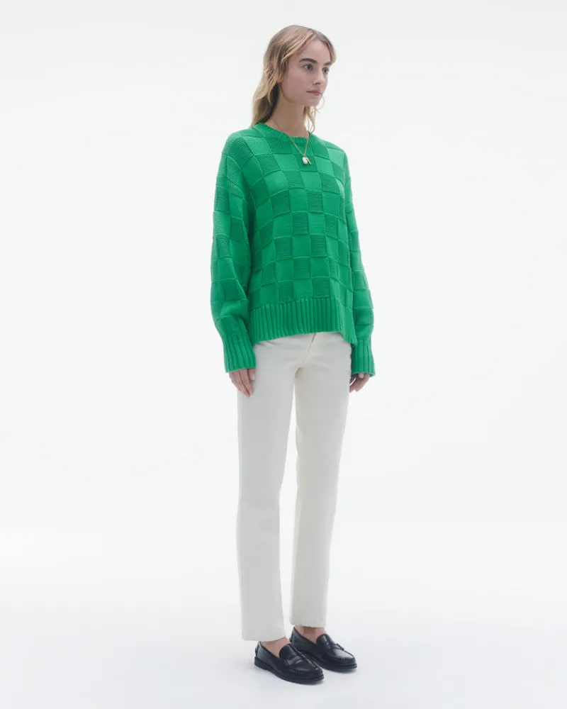 Women Guest In Residenc Tops & Sweaters>Checker Cozy Crew