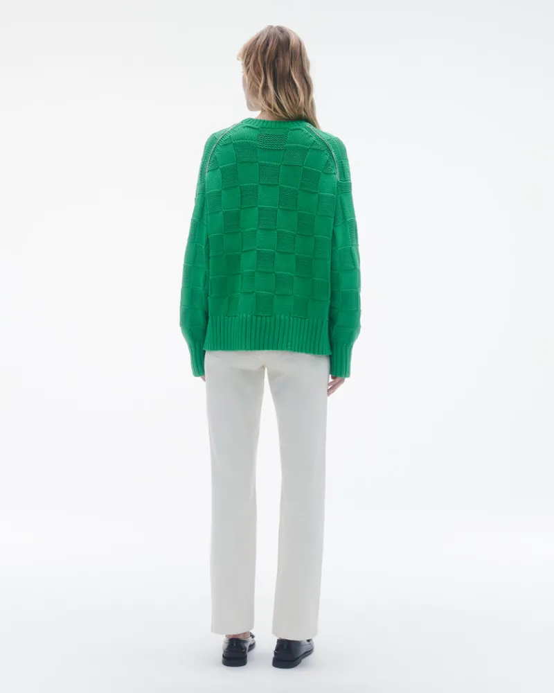 Women Guest In Residenc Tops & Sweaters>Checker Cozy Crew