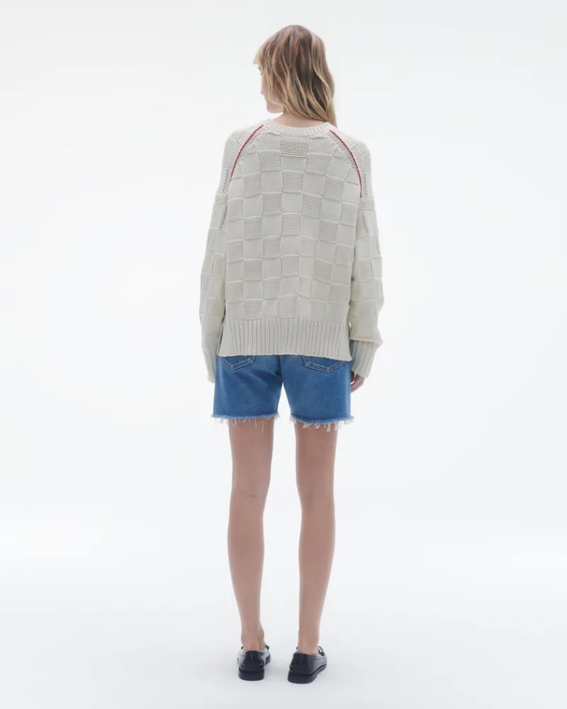 Women Guest In Residenc Tops & Sweaters>Checker Cozy Crew