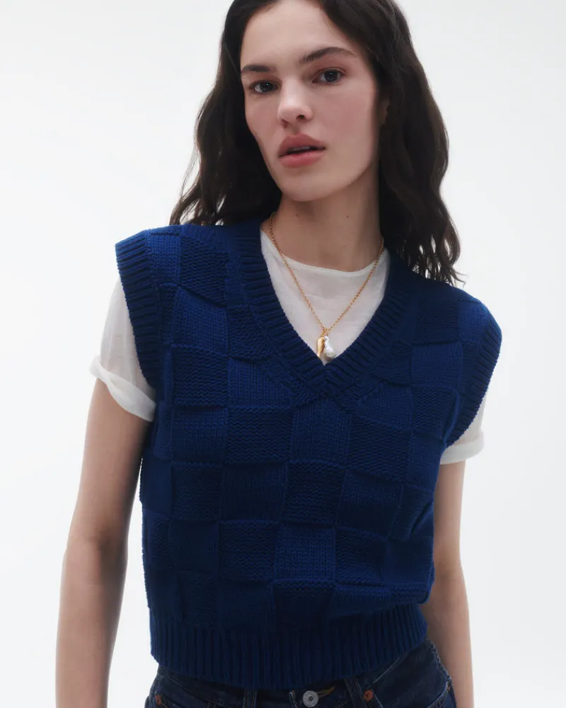 Women Guest In Residenc Tops & Sweaters>Checker Vest