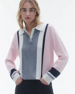 Women Guest In Residenc Tops & Sweaters>Cropped Stripe Rugby
