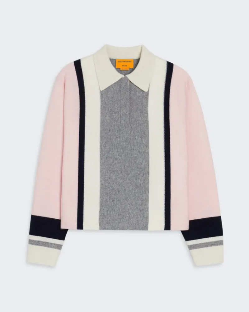 Women Guest In Residenc Tops & Sweaters>Cropped Stripe Rugby