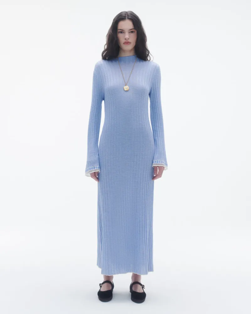 Women Guest In Residenc Dresses & Jumpsuits>Fine Stripe Mockneck Dress