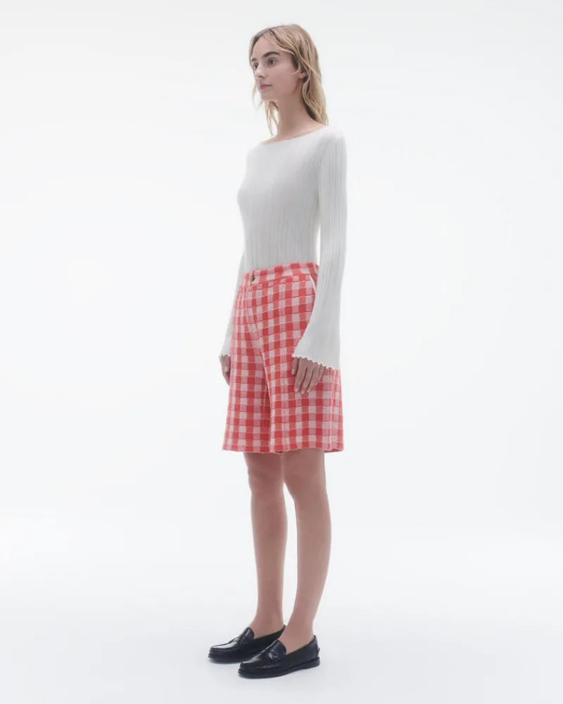 Women Guest In Residenc Bottoms>Gingham Bermuda Short
