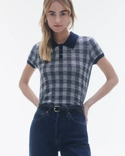 Women Guest In Residenc Tops & Sweaters>Gingham Shrunken Polo