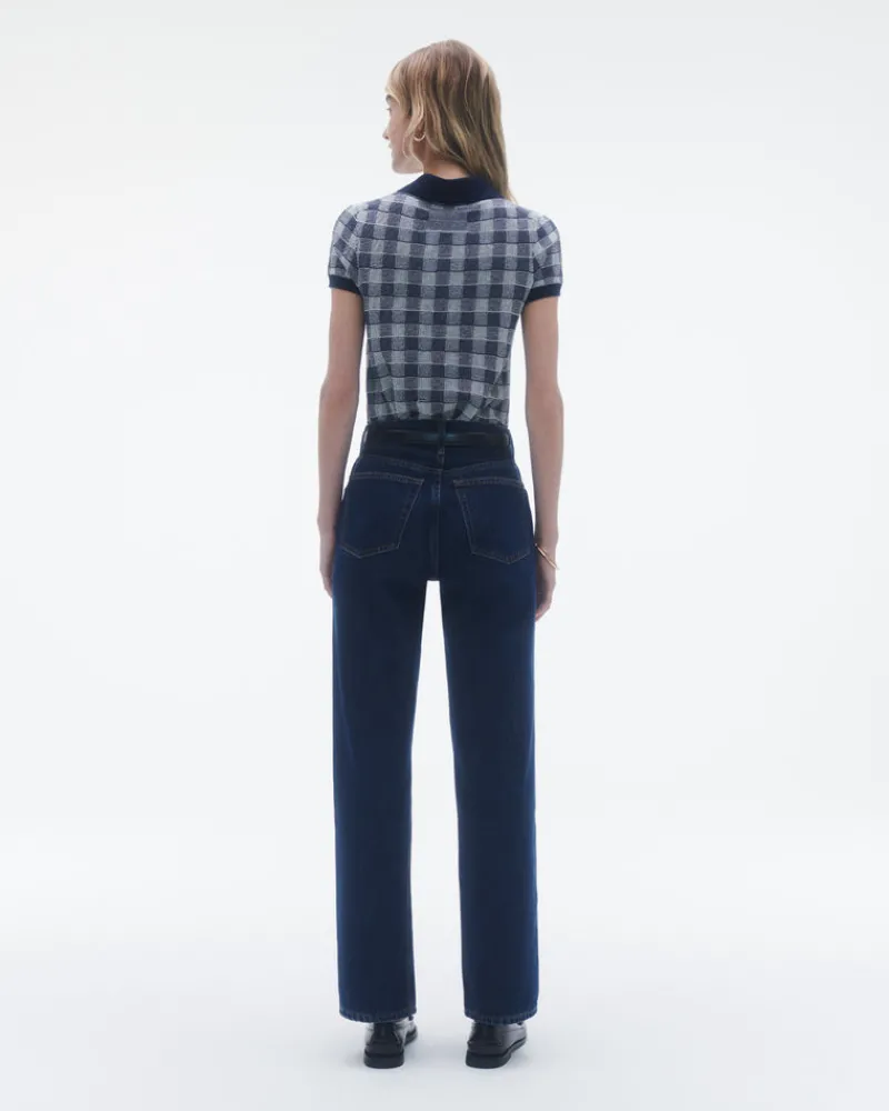 Women Guest In Residenc Tops & Sweaters>Gingham Shrunken Polo