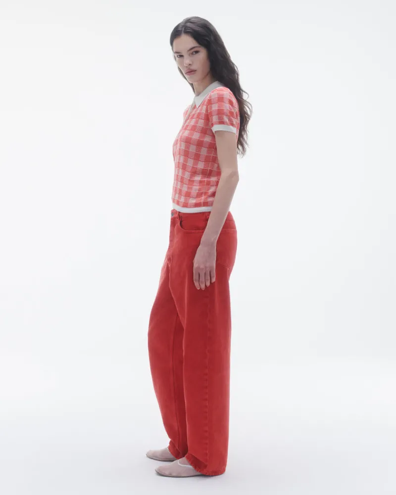 Women Guest In Residenc Tops & Sweaters>Gingham Shrunken Polo