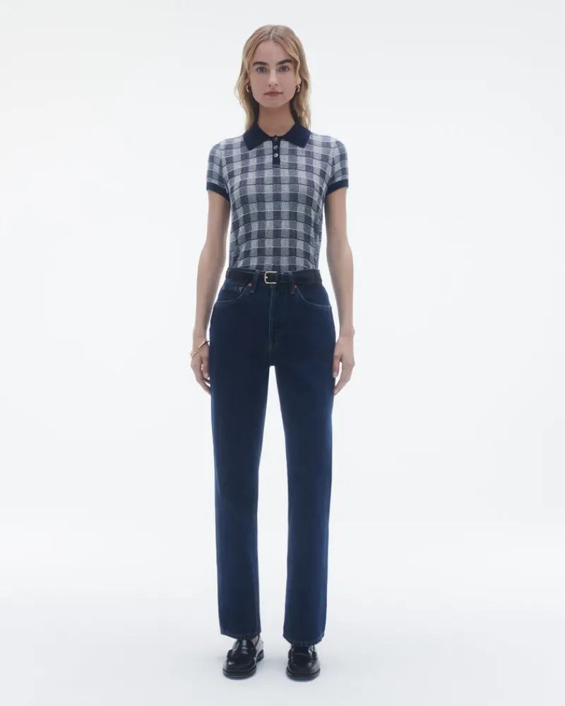 Women Guest In Residenc Tops & Sweaters>Gingham Shrunken Polo