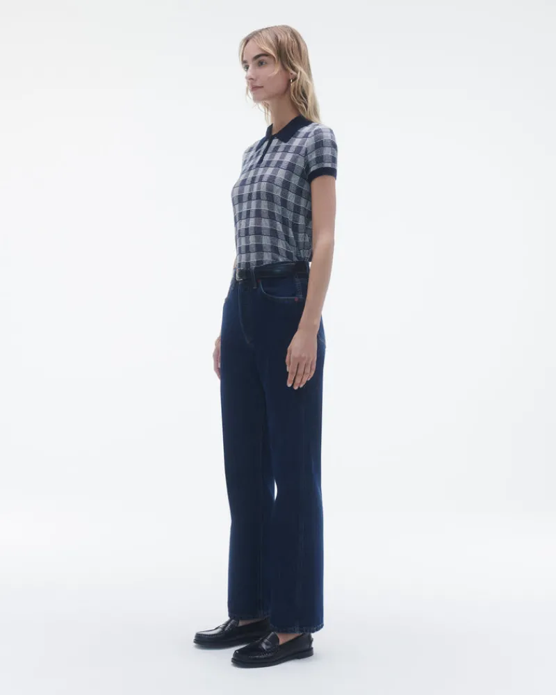 Women Guest In Residenc Tops & Sweaters>Gingham Shrunken Polo