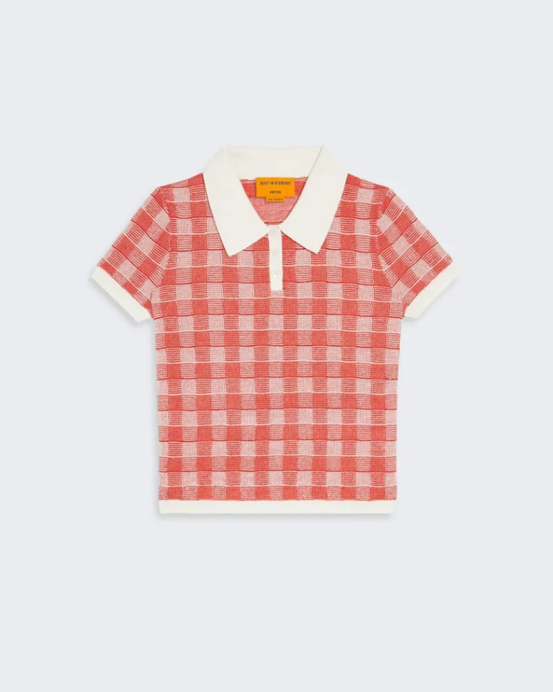 Women Guest In Residenc Tops & Sweaters>Gingham Shrunken Polo