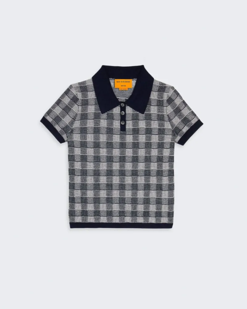 Women Guest In Residenc Tops & Sweaters>Gingham Shrunken Polo