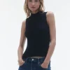 Women Guest In Residenc Tops & Sweaters>Rib Mockneck Shell