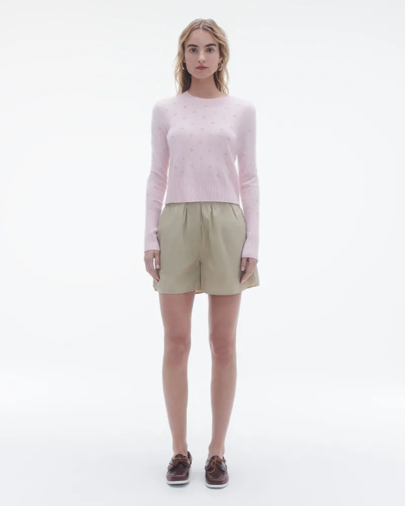Women Guest In Residenc Tops & Sweaters>Shrunken Pointelle Crew