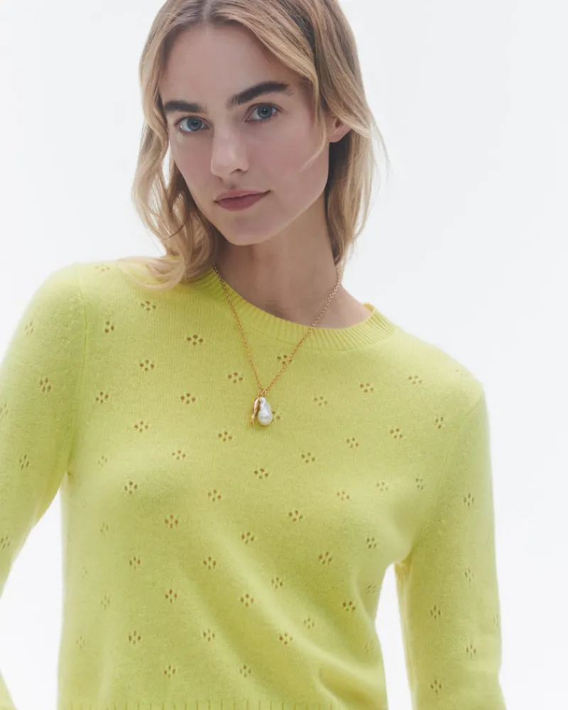 Women Guest In Residenc Tops & Sweaters>Shrunken Pointelle Crew