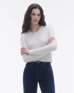 Women Guest In Residenc Tops & Sweaters>Shrunken Pointelle Crew