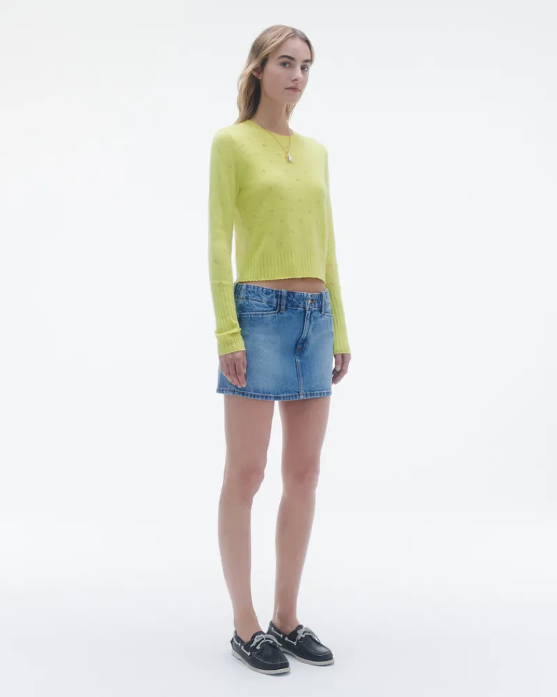 Women Guest In Residenc Tops & Sweaters>Shrunken Pointelle Crew