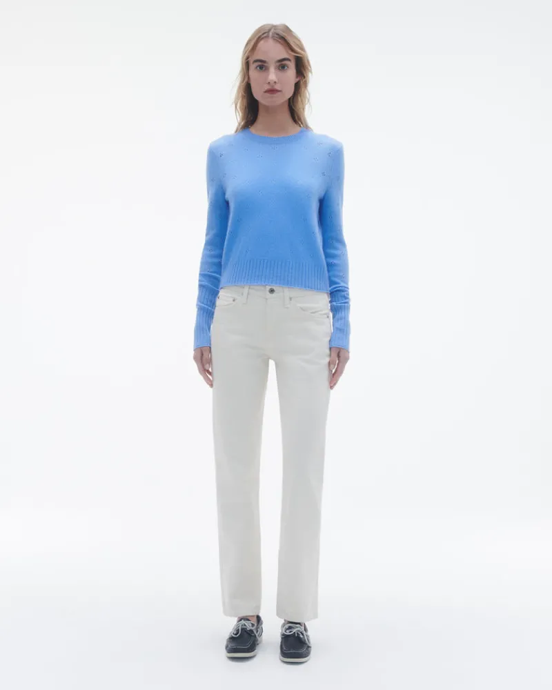 Women Guest In Residenc Tops & Sweaters>Shrunken Pointelle Crew