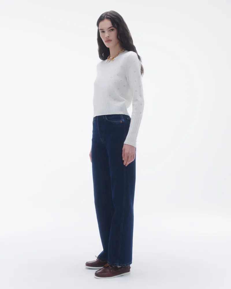 Women Guest In Residenc Tops & Sweaters>Shrunken Pointelle Crew