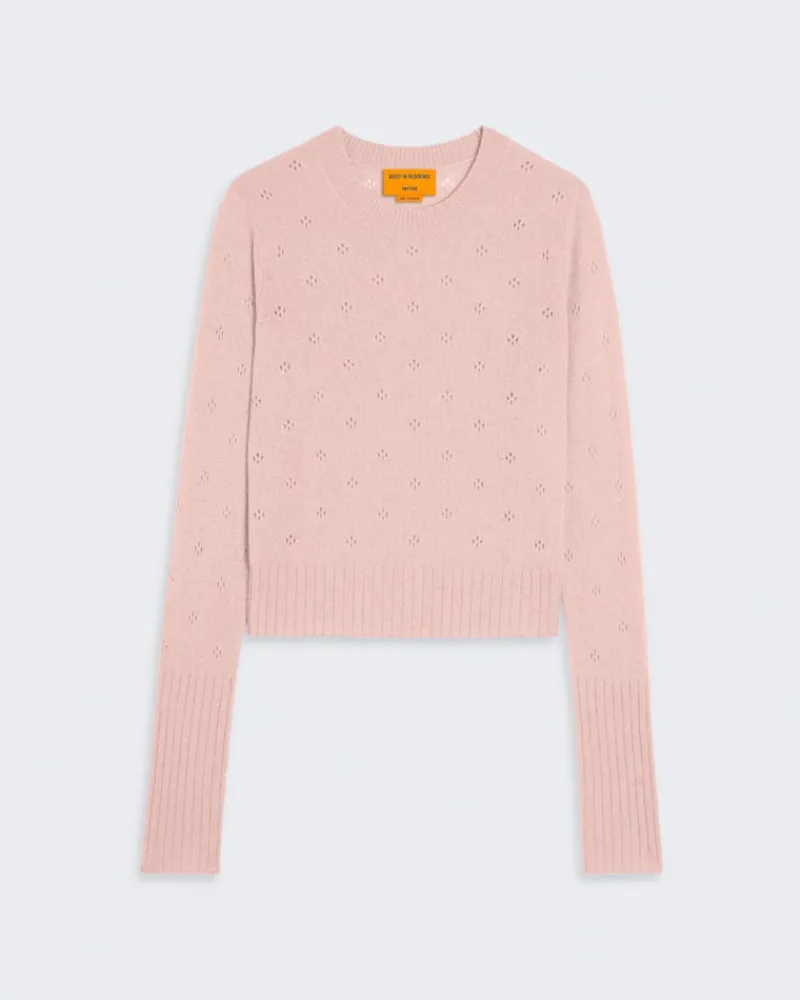 Women Guest In Residenc Tops & Sweaters>Shrunken Pointelle Crew