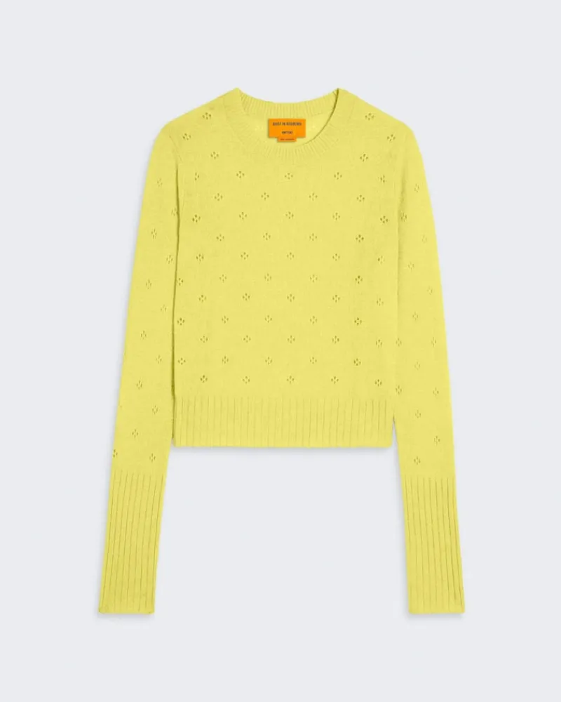 Women Guest In Residenc Tops & Sweaters>Shrunken Pointelle Crew