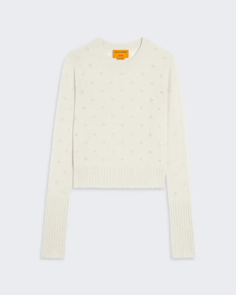 Women Guest In Residenc Tops & Sweaters>Shrunken Pointelle Crew
