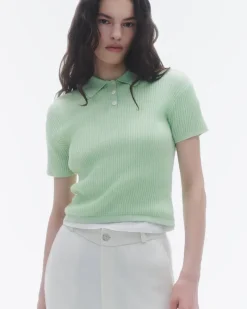 Women Guest In Residenc Tops & Sweaters>Shrunken Polo in Cashmere