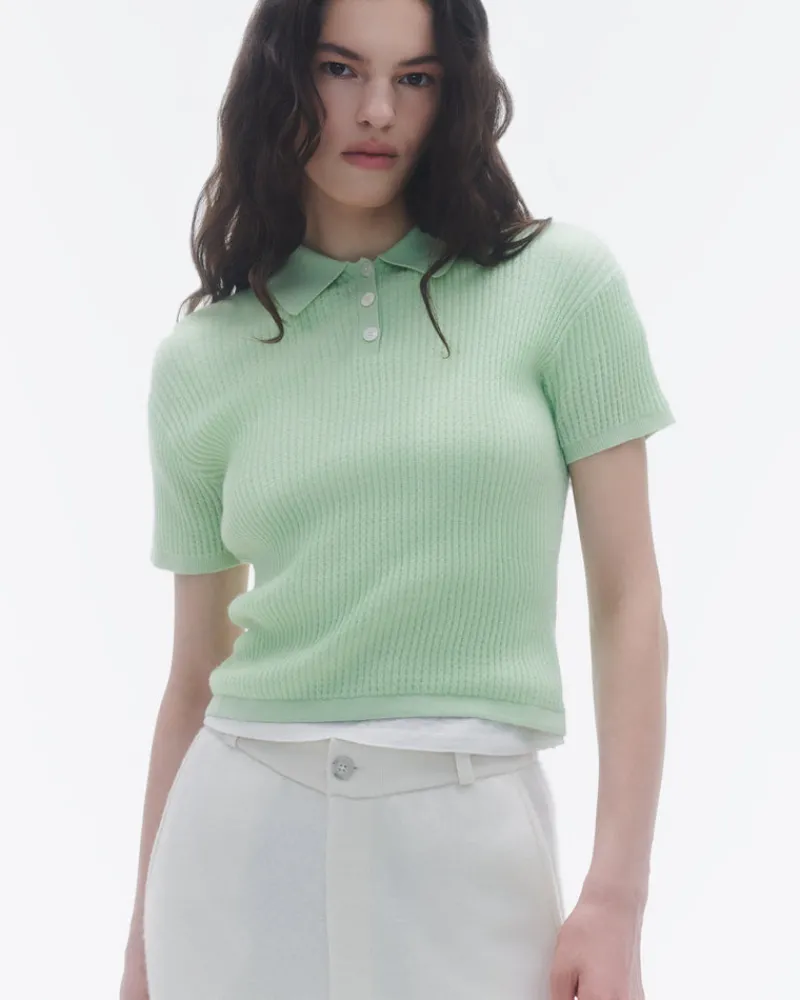 Women Guest In Residenc Tops & Sweaters>Shrunken Polo in Cashmere