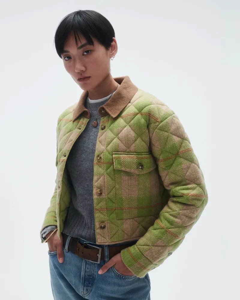 Women Guest In Residenc Cardigans & Jackets>Tartan Cropped Jacket
