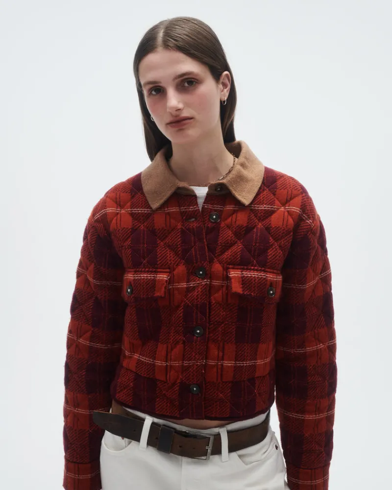Women Guest In Residenc Cardigans & Jackets>Tartan Cropped Jacket