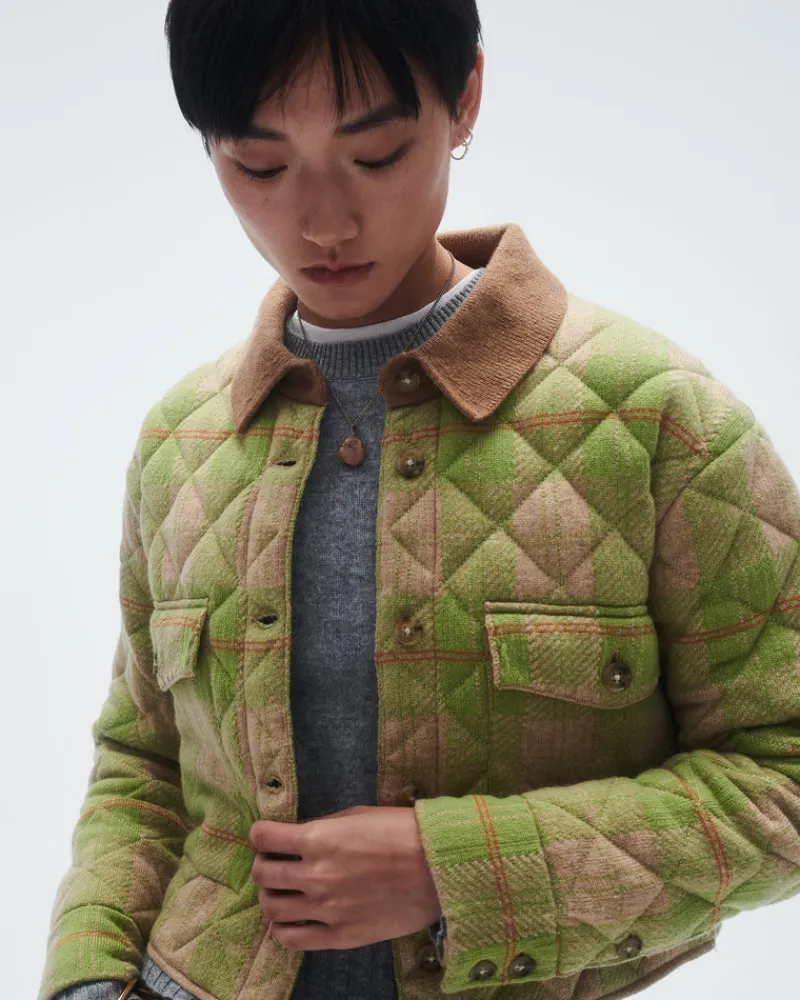 Women Guest In Residenc Cardigans & Jackets>Tartan Cropped Jacket
