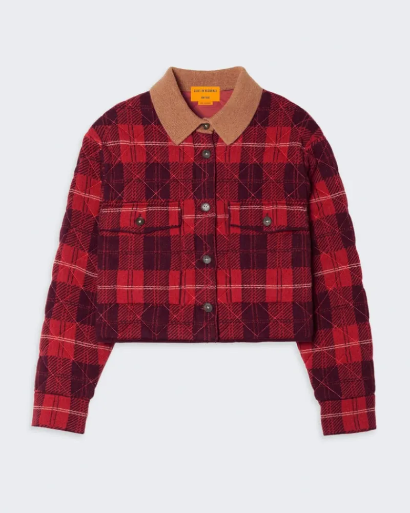Women Guest In Residenc Cardigans & Jackets>Tartan Cropped Jacket