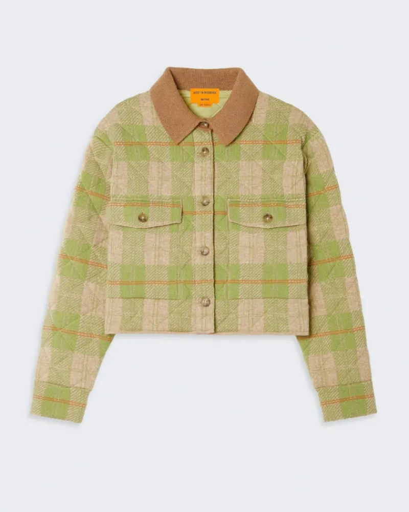 Women Guest In Residenc Cardigans & Jackets>Tartan Cropped Jacket