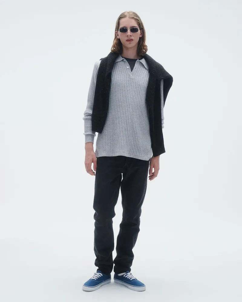 Guest In Residenc Tops & Sweaters>Theo Waffle Polo