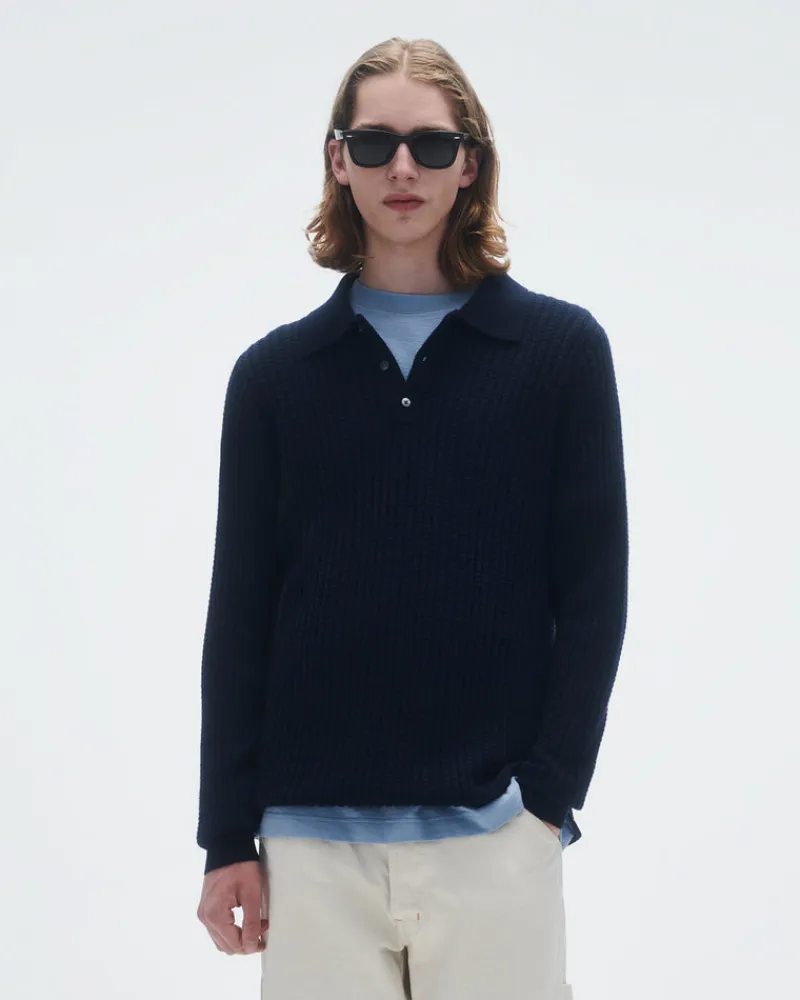 Guest In Residenc Tops & Sweaters>Theo Waffle Polo