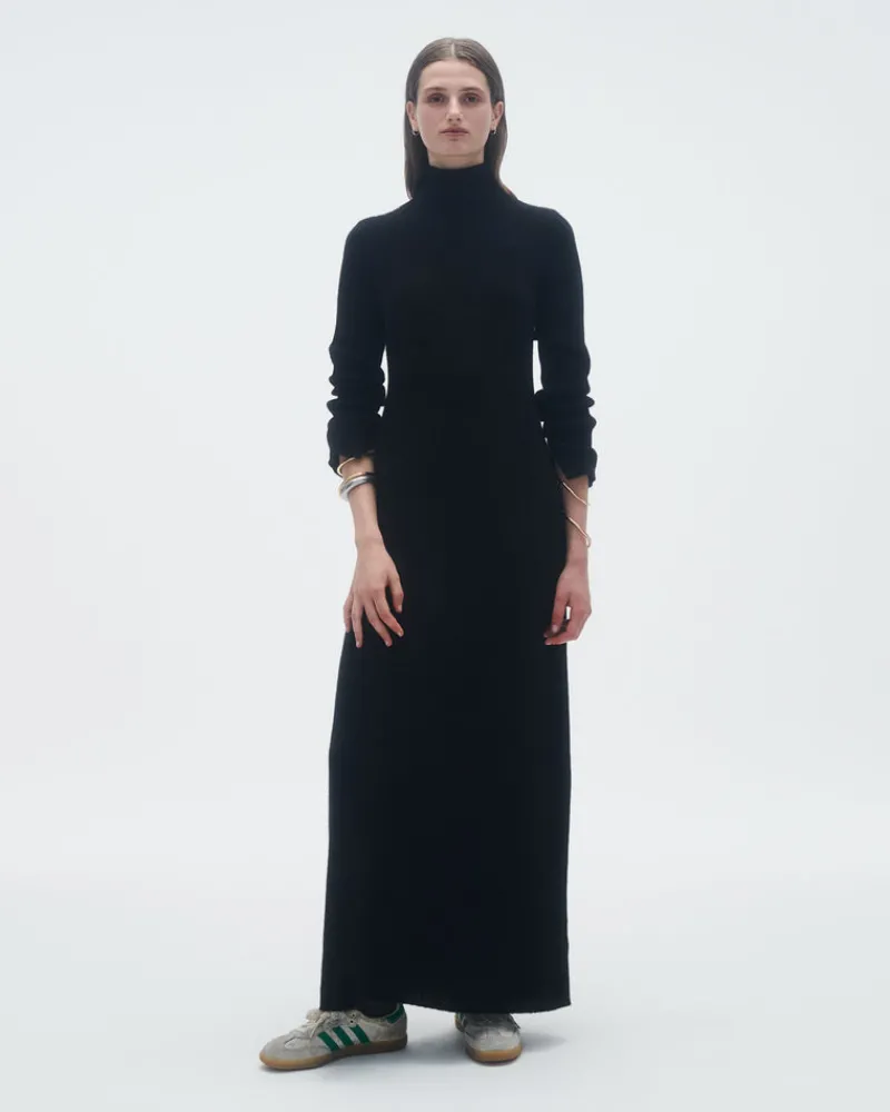 Women Guest In Residenc Dresses & Jumpsuits>Wide Rib Turtleneck Dress In Cashmere