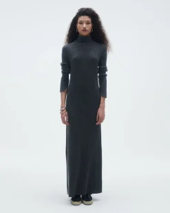 Women Guest In Residenc Dresses & Jumpsuits>Wide Rib Turtleneck Dress In Cashmere
