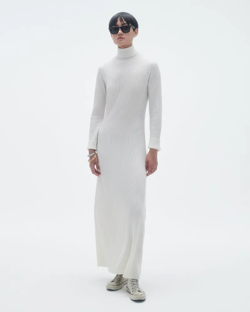 Women Guest In Residenc Dresses & Jumpsuits>Wide Rib Turtleneck Dress In Cashmere