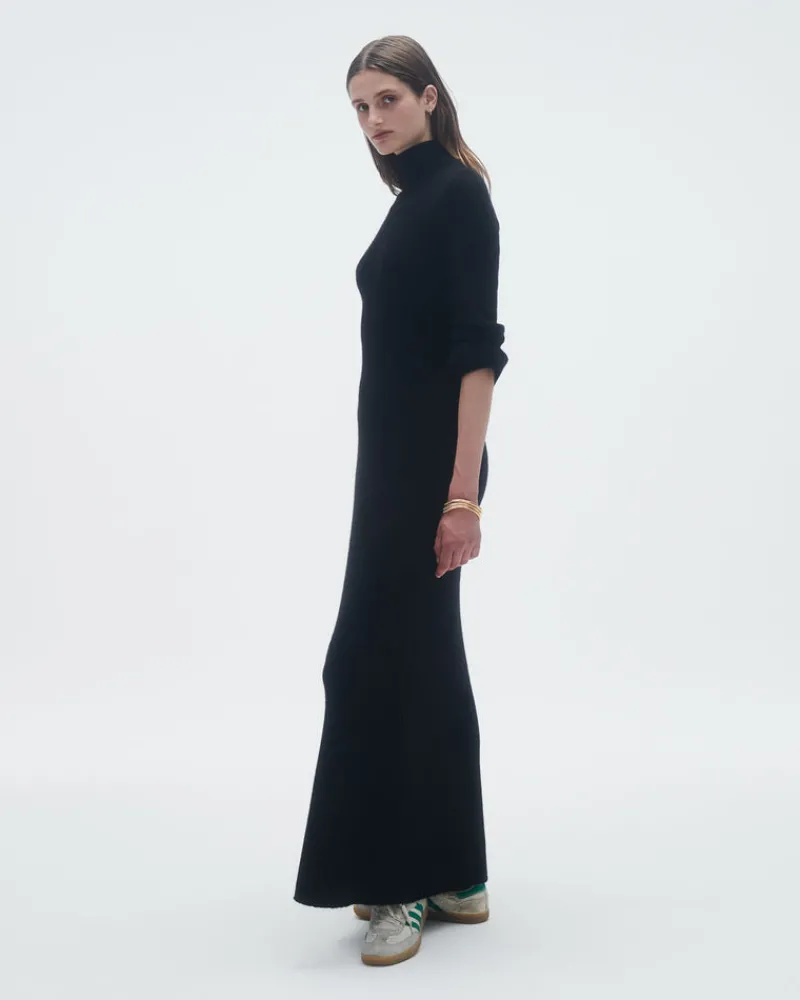 Women Guest In Residenc Dresses & Jumpsuits>Wide Rib Turtleneck Dress In Cashmere