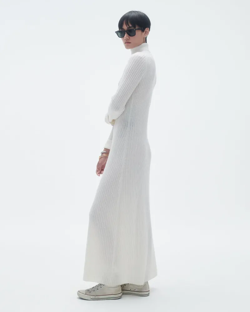 Women Guest In Residenc Dresses & Jumpsuits>Wide Rib Turtleneck Dress In Cashmere