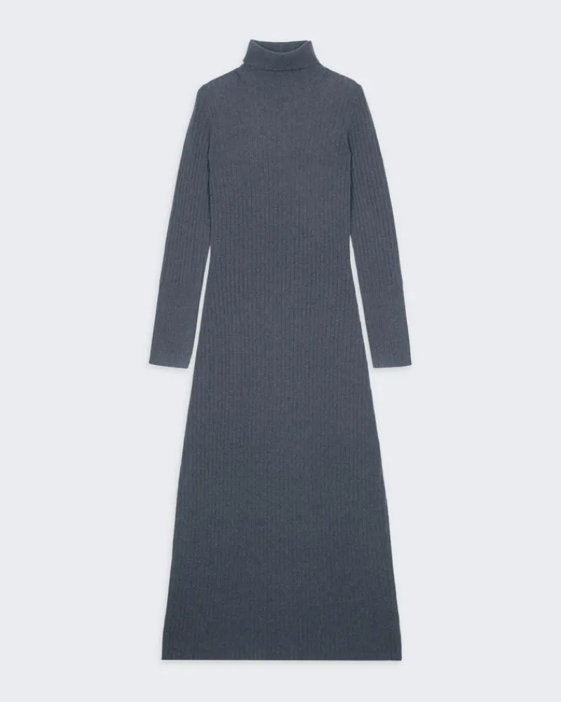 Women Guest In Residenc Dresses & Jumpsuits>Wide Rib Turtleneck Dress In Cashmere