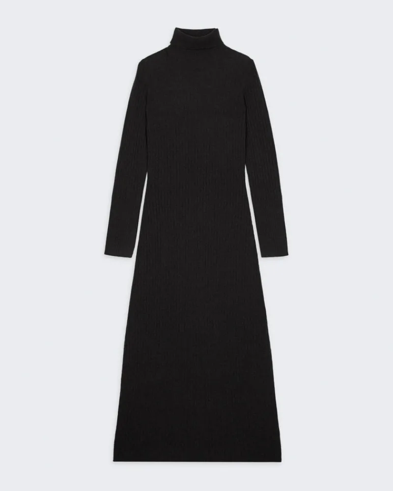Women Guest In Residenc Dresses & Jumpsuits>Wide Rib Turtleneck Dress In Cashmere