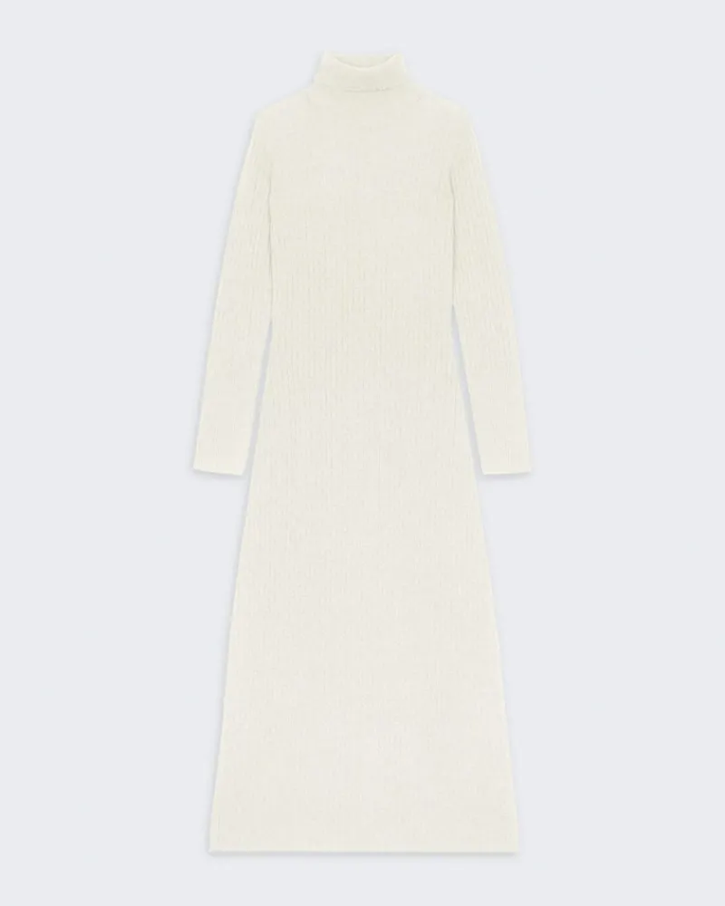 Women Guest In Residenc Dresses & Jumpsuits>Wide Rib Turtleneck Dress In Cashmere